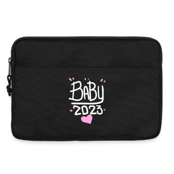 Baby 2023 - Birth Pregnant 2023 Pregnancy - Laptop bag 13" - black - Front