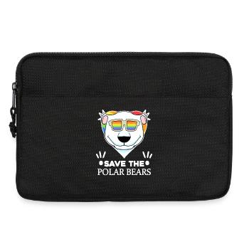 Polar bear Polar bear Environment Climate protection Nature conservation - Laptop bag 13" - black - Front