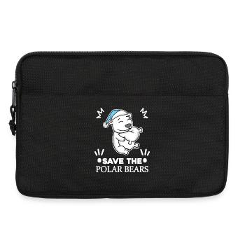 Polar bear Polar bear Environment Climate protection Nature conservation - Laptop bag 13" - black - Front