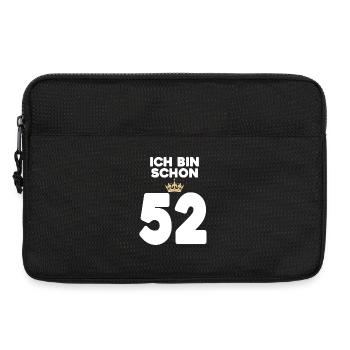 52. Geburtstag Geschenk - 52 Jahre mit Krone - Laptoptasche 13" - Schwarz - Vorne