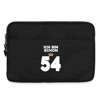 54. Geburtstag Geschenk - 54 Jahre mit Krone - Laptoptasche 13" - Schwarz - Vorne