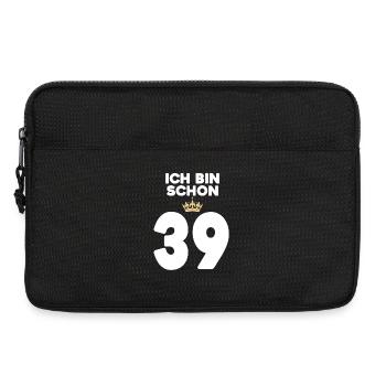 39. Geburtstag Geschenk - 39 Jahre mit Krone - Laptoptasche 13" - Schwarz - Vorne