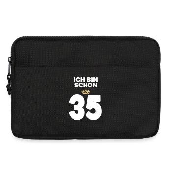 35. Geburtstag Geschenk - 35 Jahre mit Krone - Laptoptasche 13" - Schwarz - Vorne
