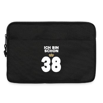 34. Geburtstag Geschenk - 34 Jahre mit Krone - Laptoptasche 13" - Schwarz - Vorne