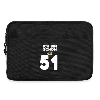 51. Geburtstag Geschenk - 51 Jahre mit Krone - Laptoptasche 13" - Schwarz - Vorne
