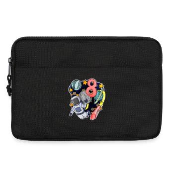 8. Geburtstag 8 Jahre Junge Astronaut Weltall - Laptoptasche 13" - Schwarz - Vorne