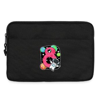 8. Geburtstag 8 Jahre Junge Astronaut Weltall - Laptoptasche 13" - Schwarz - Vorne