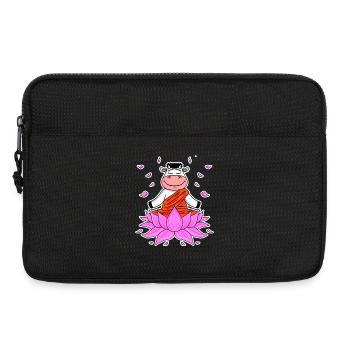 Vache Yoga - Sacoche pour ordinateur portable 13 pouces - noir - Devant