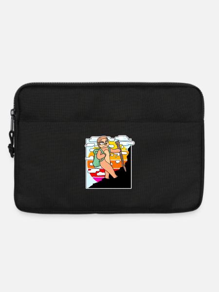 Faultier Berg Berge Berggipfel Gipfel - Laptoptasche 13" - Schwarz