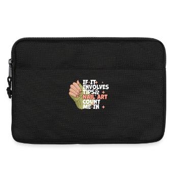 If It Involves Tips and Nail Art Nail Designer - Laptop bag 13" - black - Front