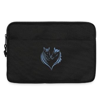 Pferde Herz Pferdeliebhaber - Laptoptasche 13" - Schwarz - Vorne