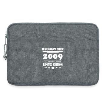 2009 - Year of construction 2009 - Vintage 2009 - Laptop bag 13" - heather grey - Front