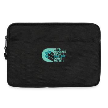 If It Involves Tips and Nail Art Nail Designer - Laptop bag 13" - black - Front