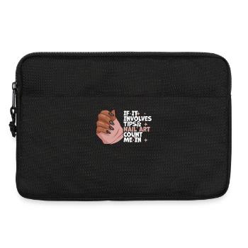 If It Involves Tips and Nail Art Nagelstudio - Laptop bag 13" - black - Front