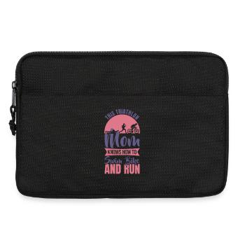 Maman triathlon - Sacoche pour ordinateur portable 13 pouces - noir - Devant