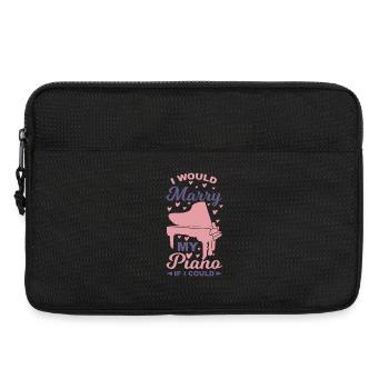 Dicton de piano - Sacoche pour ordinateur portable 13 pouces - noir - Devant