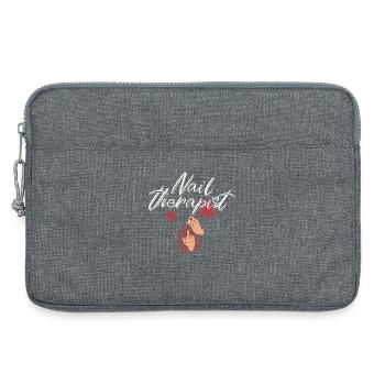 Nageltherapeutin Lustige Nagelkünstlerin - Laptoptasche 13" - Grau meliert - Vorne