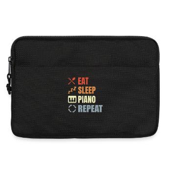 Eating Sleeping Piano Repeat - Laptop bag 13" - black - Front