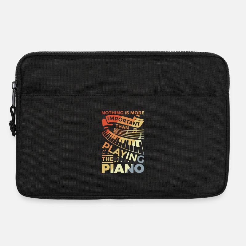 Motivierender Piano Spruch - Laptoptasche 13" - Schwarz