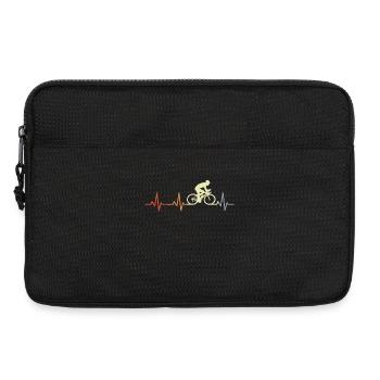 Battements de cœur de cycliste - Sacoche pour ordinateur portable 13 pouces - noir - Devant