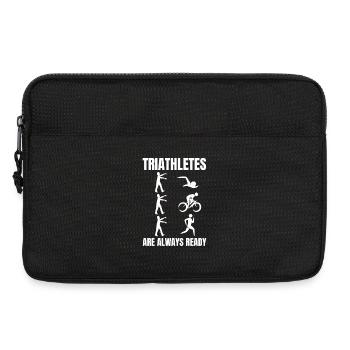 Blague de triathlète - Sacoche pour ordinateur portable 13 pouces - noir - Devant