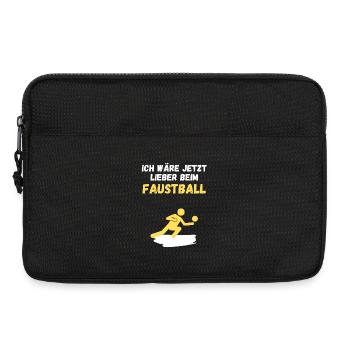 Ich wäre jetzt lieber beim Faustbball - Laptoptasche 13" - Schwarz - Vorne