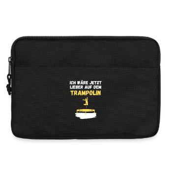 Ich wäre jetzt lieber auf dem Trampolin - Laptoptasche 13" - Schwarz - Vorne