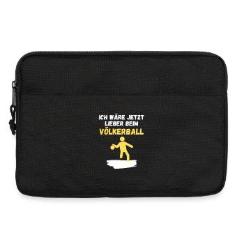 Ich wäre jetzt lieber beim Völkerball - Laptoptasche 13" - Schwarz - Vorne
