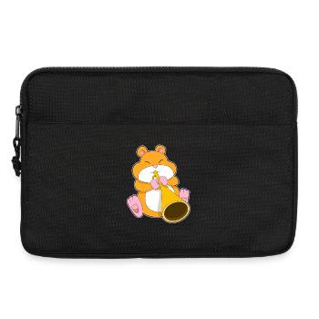 Hamster Musiker Trompete Musik - Laptoptasche 13" - Schwarz - Vorne