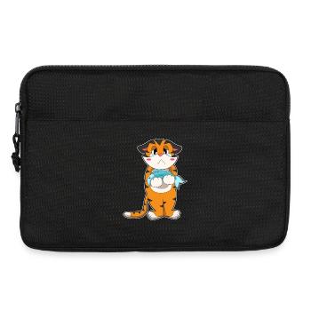 Poisson tigre - Sacoche pour ordinateur portable 13 pouces - noir - Devant