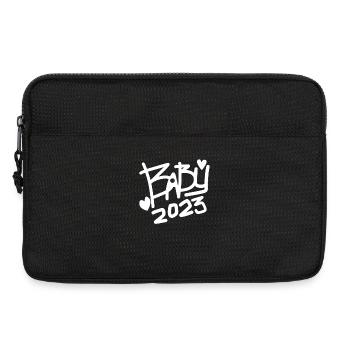Bébé 2023 - Naissance Enceinte 2023 Grossesse - Sacoche pour ordinateur portable 13 pouces - noir - Devant