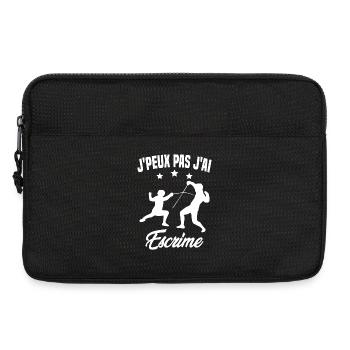 Je Peux Pas J'ai Escrime - Sacoche pour ordinateur portable 13 pouces - noir - Devant