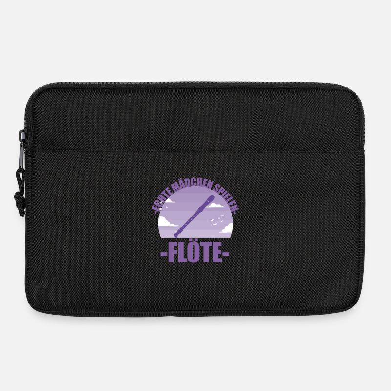 Flöte Musikerin Instrument Mädchen Geschenk - Laptoptasche 13" - Schwarz