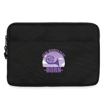 Horn Instrument Musikerin Mädchen Geschenk - Laptoptasche 13" - Schwarz - Vorne