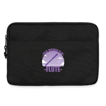 Flöte Instrument Musikerin Mädchen Geschenk - Laptoptasche 13" - Schwarz - Vorne