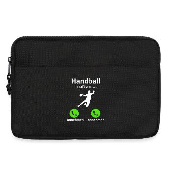 Handball ruft an - annehmen oder annehmen? - Laptoptasche 13" - Schwarz - Vorne