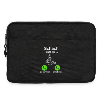 Schach ruft an - annehmen oder annehmen? - Laptoptasche 13" - Schwarz - Vorne