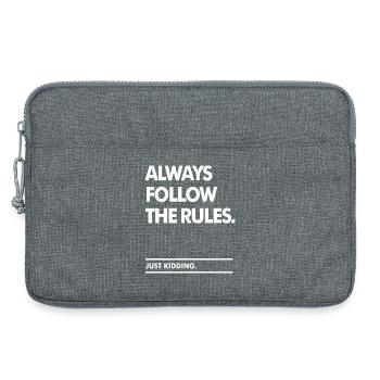 Befolgen Sie die Regeln - Laptoptasche 13" - Grau meliert - Vorne
