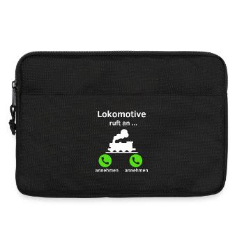 Lokomotive ruft an - annehmen oder annehmen? - Laptoptasche 13" - Schwarz - Vorne