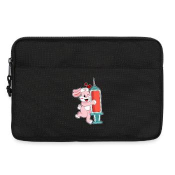 Infirmière Bunny Nursing Vie quotidienne - Sacoche pour ordinateur portable 13 pouces - noir - Devant
