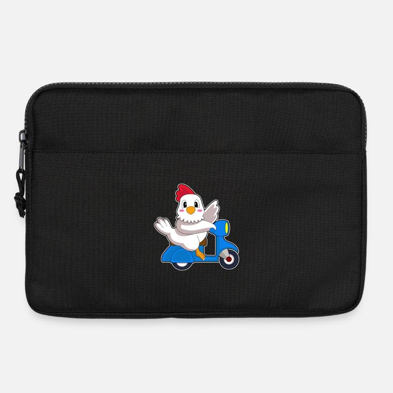Huhn Motorroller - Laptoptasche 13" - Schwarz