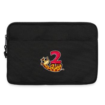 2 Jahre alt - 2 Geburtstag mit Tier Motiv - Laptoptasche 13" - Schwarz - Vorne