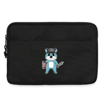 Wikinger Wolf - Laptoptasche 13" - Schwarz - Vorne
