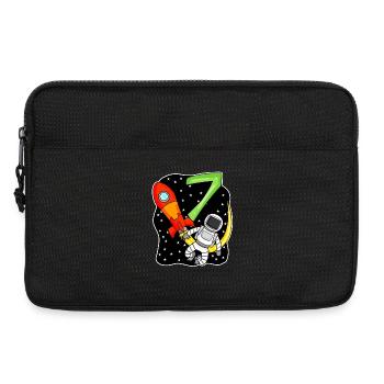 7. Geburtstag - 7 Jahre alt Junge Astronaut - Laptoptasche 13" - Schwarz - Vorne