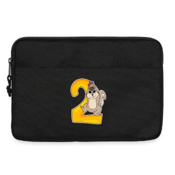 2 Jahre alt - 2 Geburtstag mit Tier Motiv - Laptoptasche 13" - Schwarz - Vorne