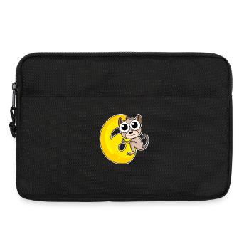 6 Years Old - 6 Birthday with Animal Motif - Laptop bag 13" - black - Front
