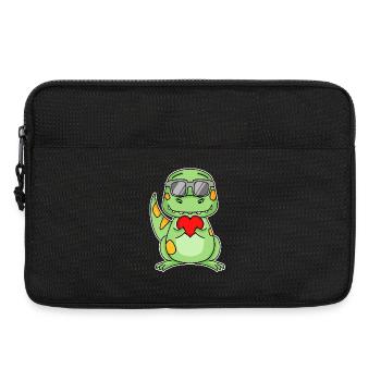 Dinosaurs with Heart - Love Romantic - Laptop bag 13" - black - Front