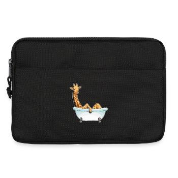 Giraffe Bath Bathtub - Laptop bag 13" - black - Front