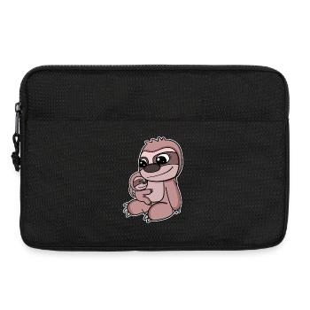 Famille - Paresseux avec bébé paresseux - Sacoche pour ordinateur portable 13 pouces - noir - Devant