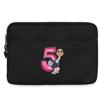 5 Jahre alt - 5. Geburtstag mit Tier Motiv - Laptoptasche 13" - Schwarz - Vorne